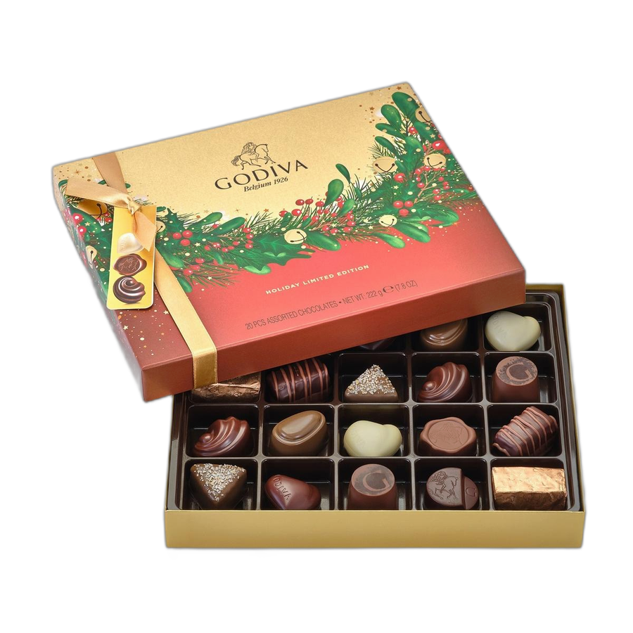 Пралине RED GIFTBOX 20шт, GODIVA, 222г