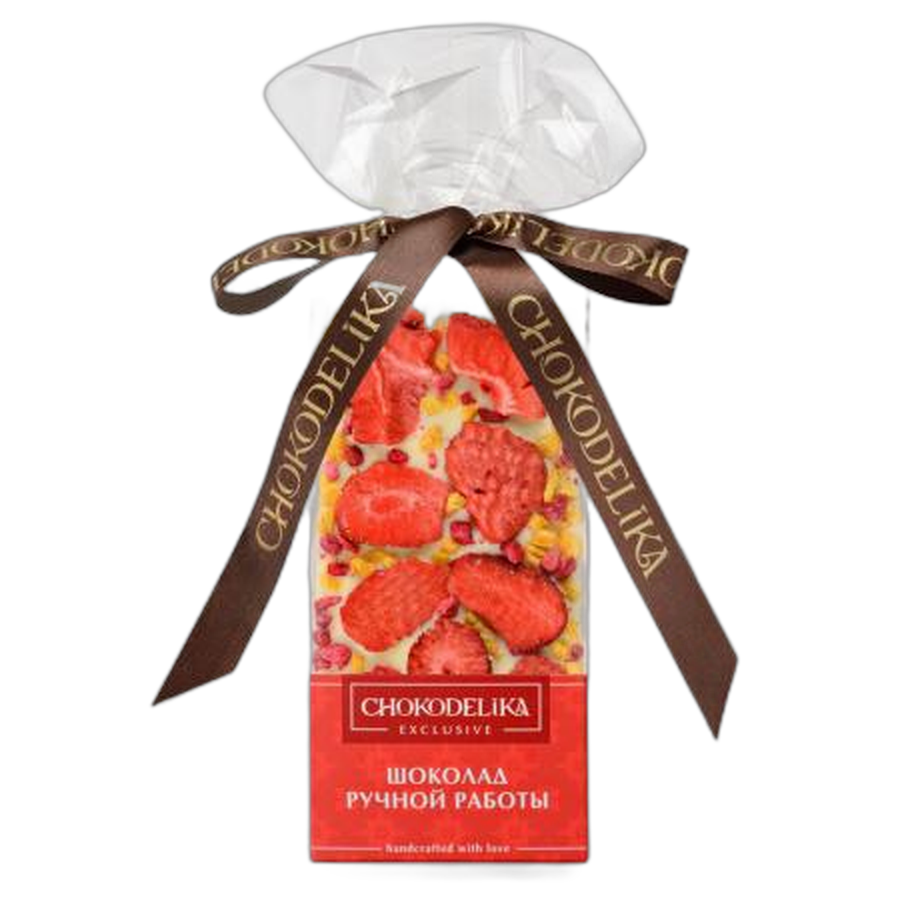 Узорный шоколад (клубника, персик), 50гр