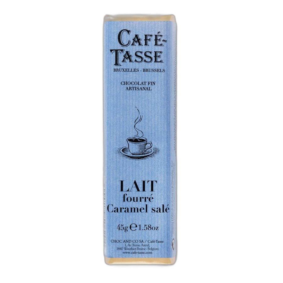 Шоколад молочный (соль) Milk chocolate bar with a Salted Caramel filling CAFE-TASSE, 45г