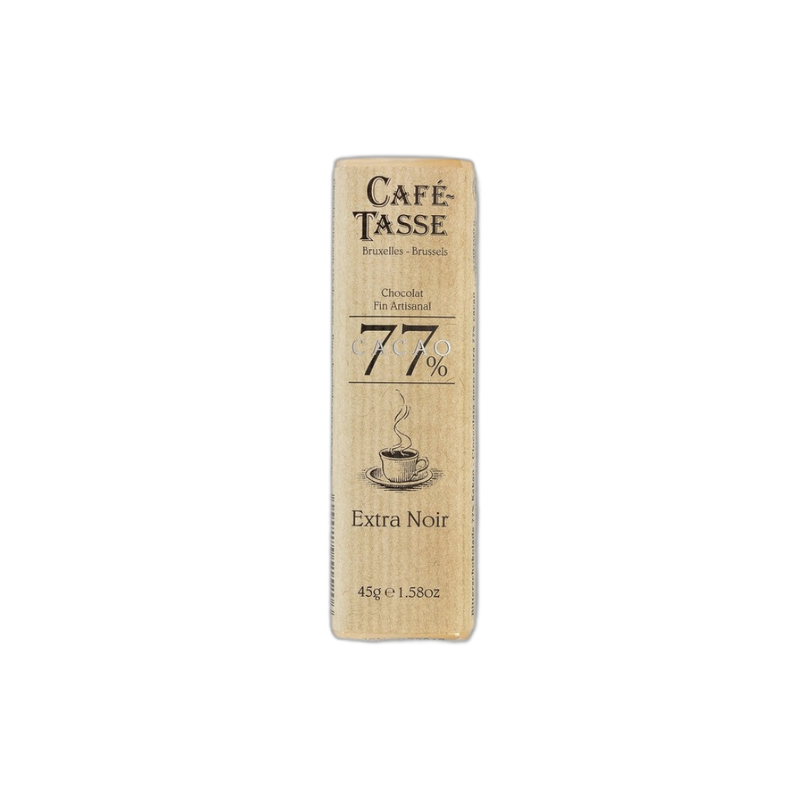 Шоколад темный Dark chocolate bar 77% Cocoa CAFE-TASSE, 45г
