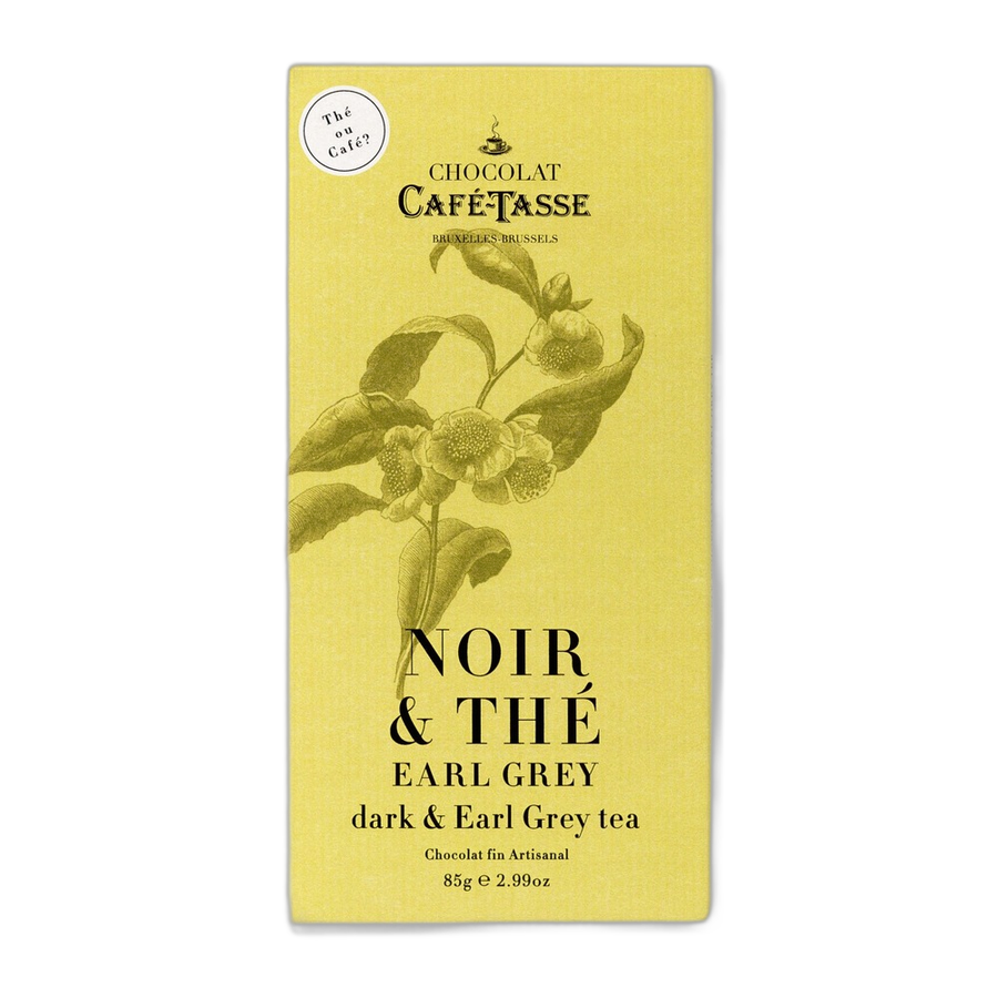 Шоколад темный (чай эрл грей) Dark chocolate family bar with Earl Grey Tea CAFE-TASSE, 85г