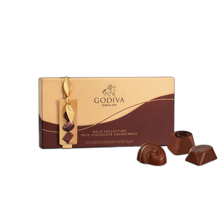 Шоколадные конфеты Godiva Connoisseur Milk 8шт, GODIVA, 75г