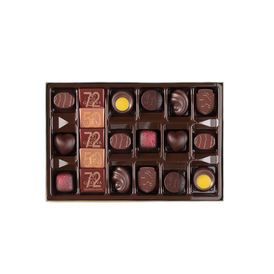 Шоколадные конфеты Godiva Connoisseur Dark 20шт, GODIVA, 187г