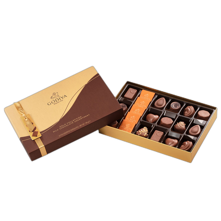 Шоколадные конфеты Godiva Connoisseur Milk 20шт, GODIVA, 189г