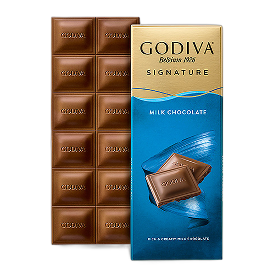Шоколад молочный Godiva Signature Tablet: Milk Chocolate GODIVA, 90 гр