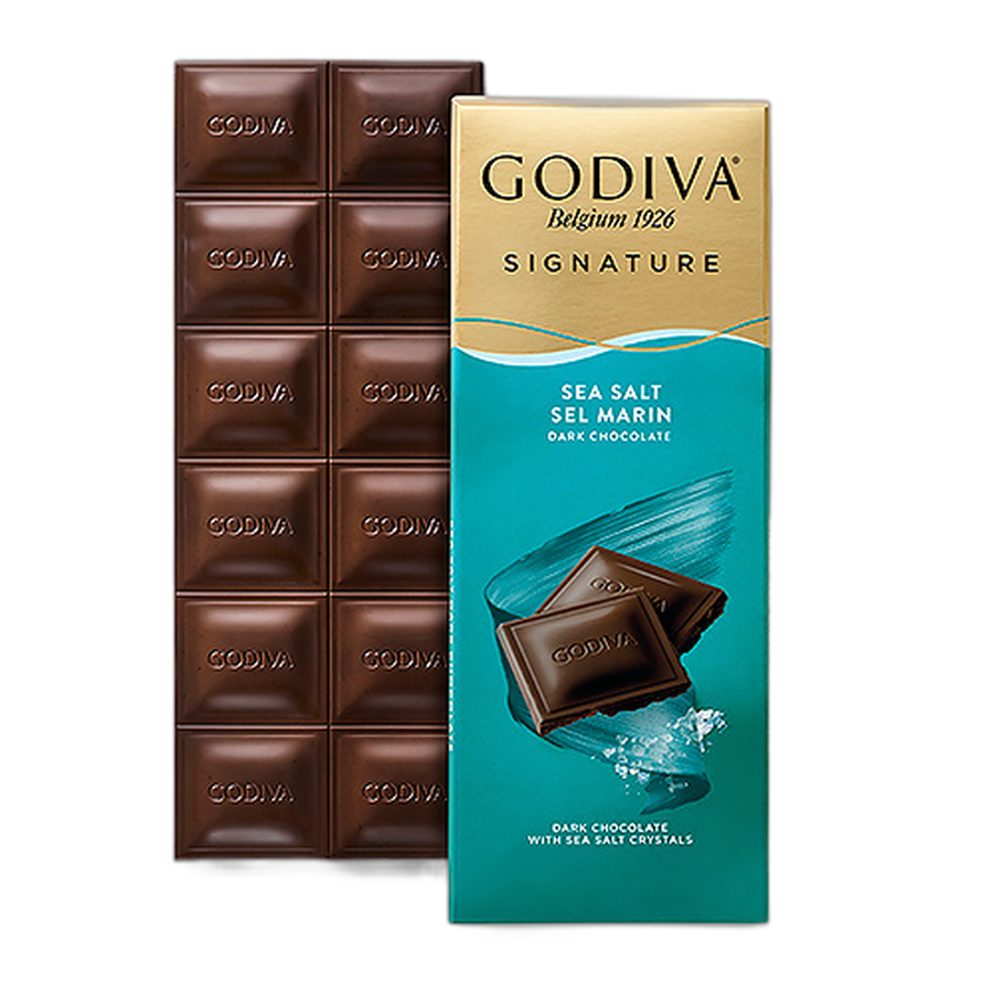 Шоколад темный (морская соль) Godiva Signature Tablet: Dark Sea Salt GODIVA, 90 гр