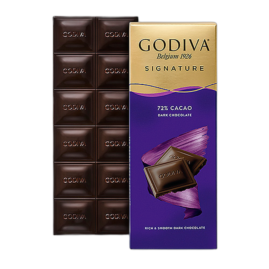 Шоколад темный Godiva Signature Tablet : Dark Chocolate 72% GODIVA, 90 гр