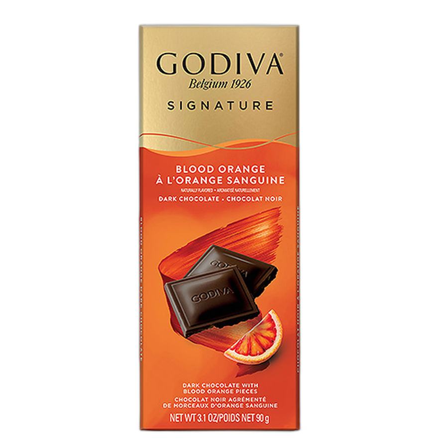 Шоколад темный (красный апельсин) Godiva Signature Tablet : Dark Blood Orange GODIVA, 90 гр