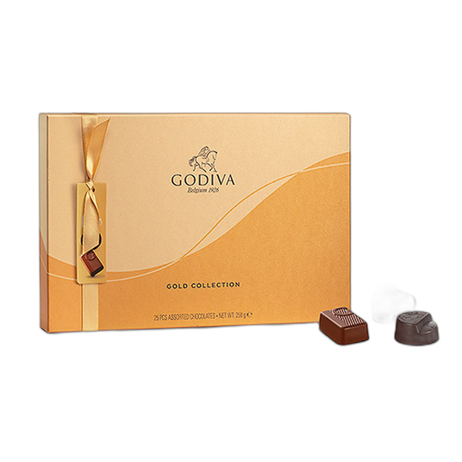 Шоколадные конфеты Godiva New Gold Collection: Gold Rigid Box 25шт GODIVA