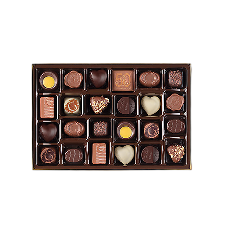 Шоколадные конфеты Godiva New Gold Collection: Gold Rigid Box 25шт GODIVA