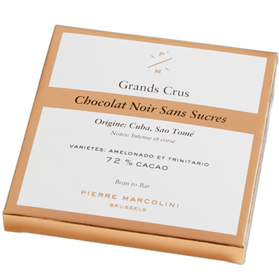 Шоколад без сахара плиточный, темный Sugar-free dark chocolate tablet PIERRE MARCOLINI, 70гр