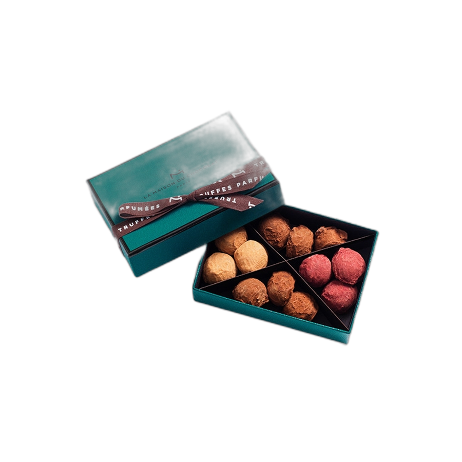 Шоколадные конфеты трюфели Plain Cassis Caramel Truffles 12шт LA MAISON, 84гр
