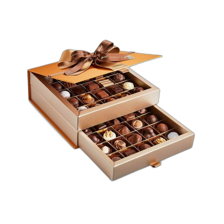 Шоколадные конфеты пралине, трюфели Bonbonniere Surprise Orange 50шт SPRUNGLI, 590гр