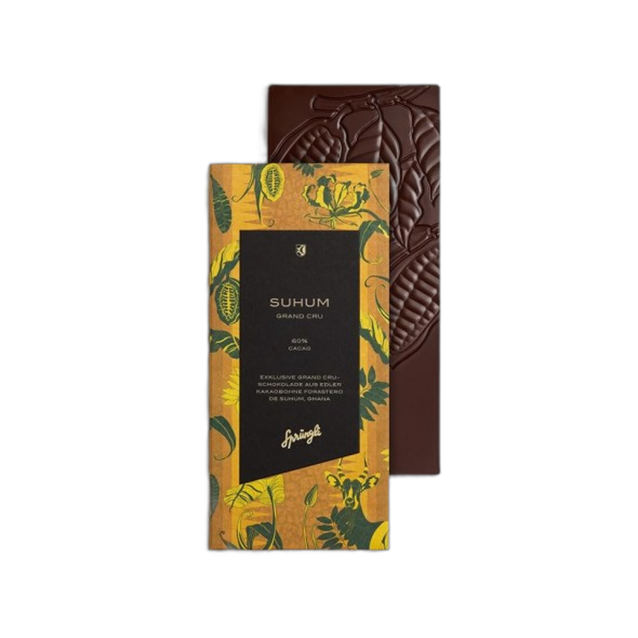 Шоколад горький 60% Grand Crue Suhum SPRUNGLI, 100 гр