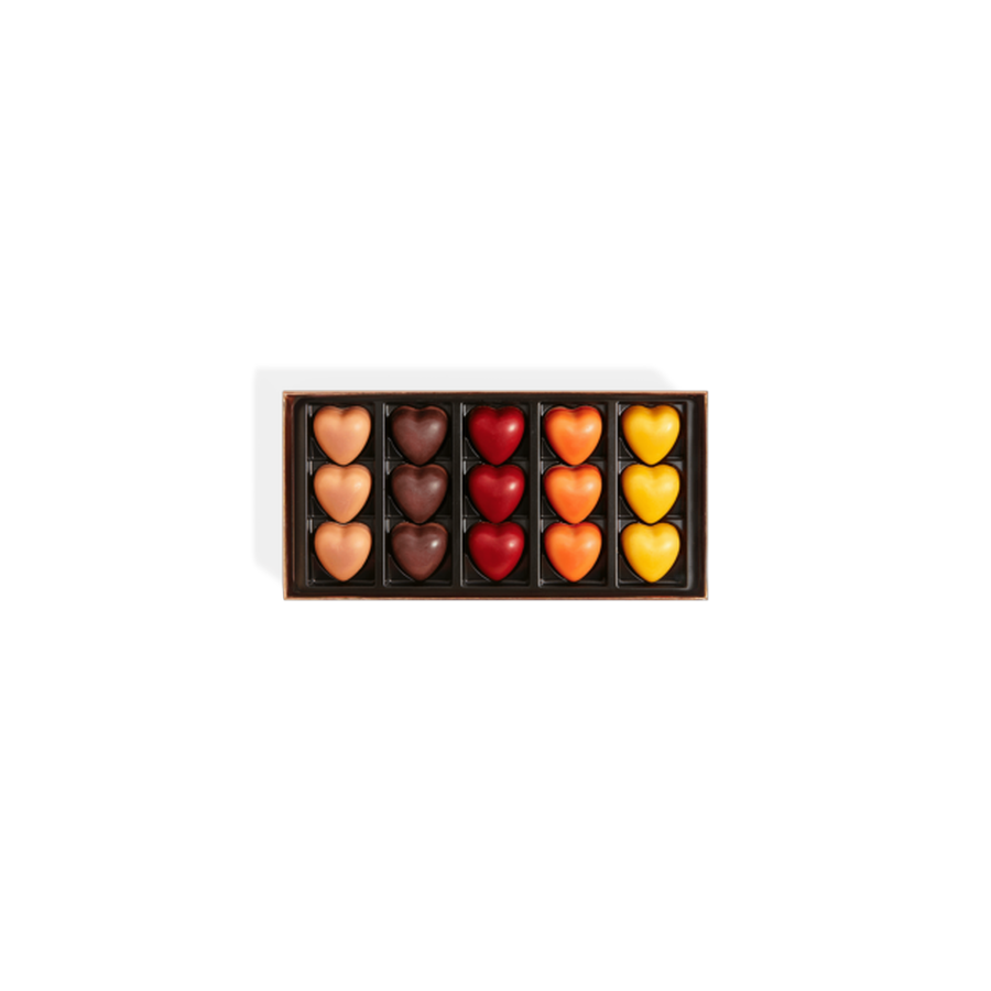 Шоколад PIERRE MARCOLINI, 15 HEARTS, сердца, 106,5 гр