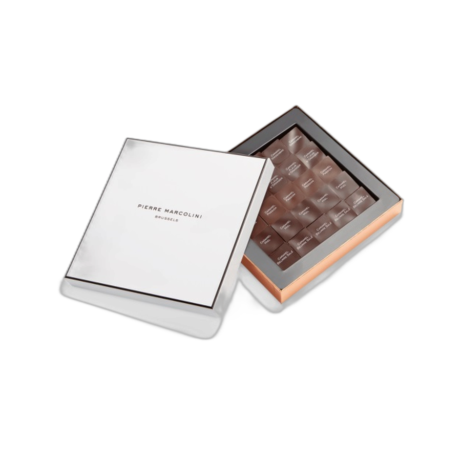Шоколад PIERRE MARCOLINI, 25 PALETS FINS, ассорти - карамель, пралине, 100 гр