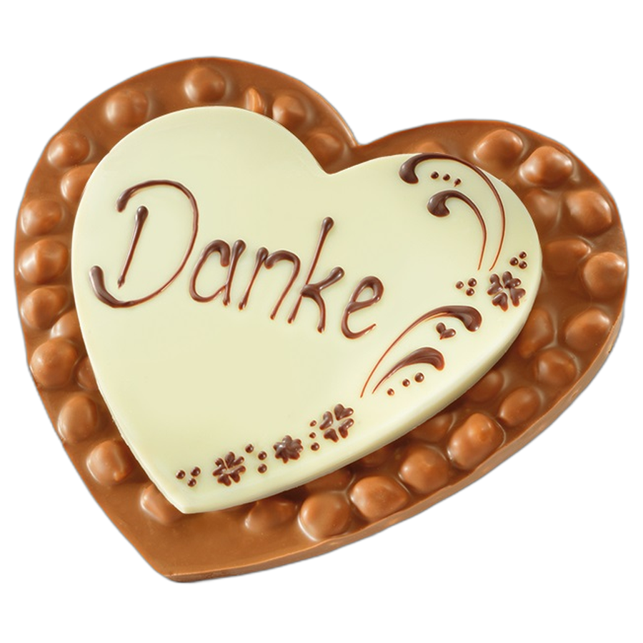 Шоколад молочный сердце Danke (фундук) LADERACH, 250г