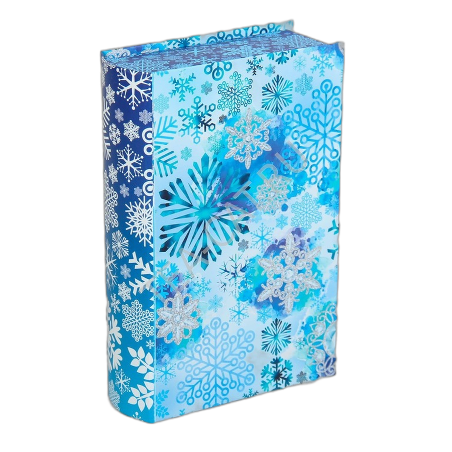 Подарок новогодний книга-шкатулка "Снежинка"